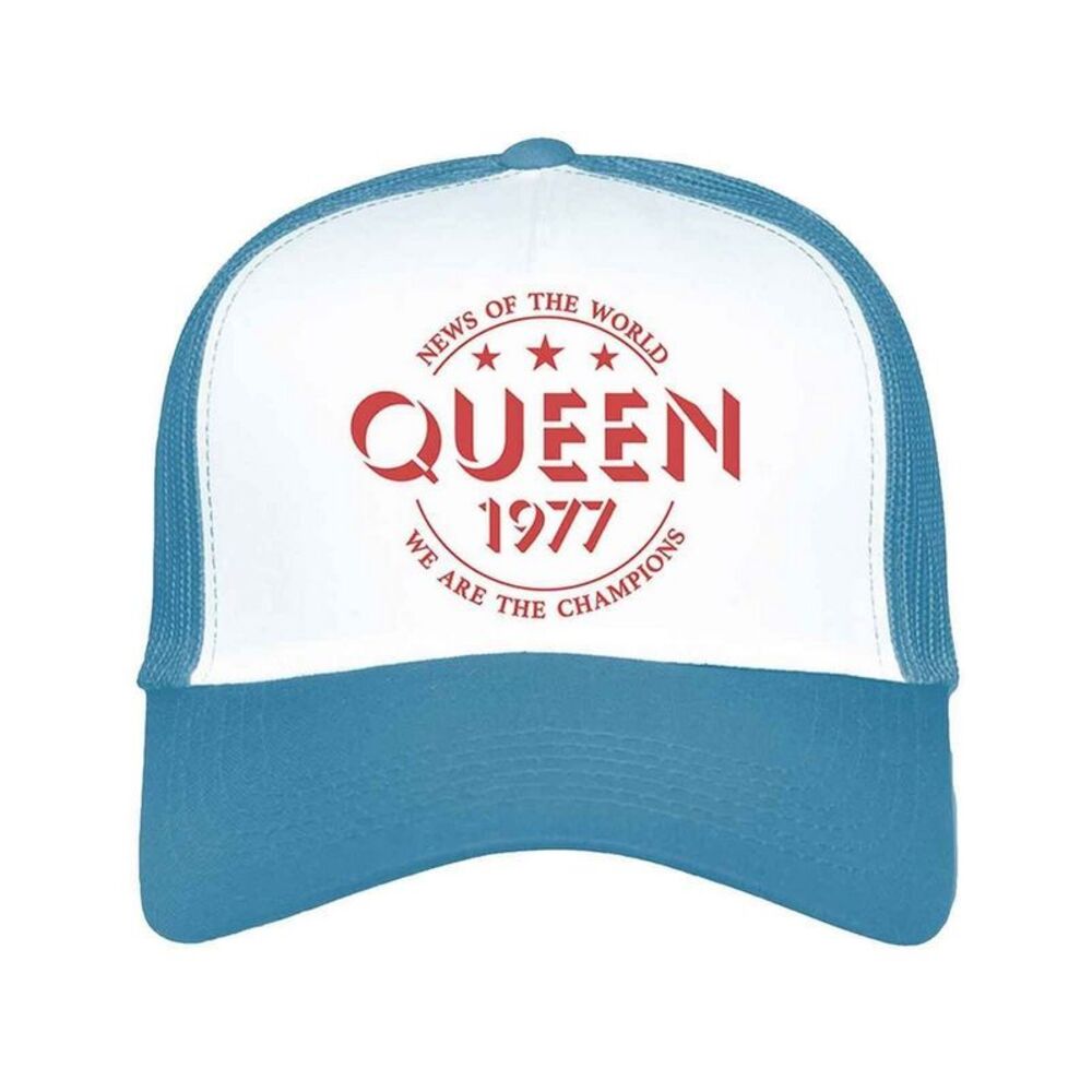 Queen Unisex Adult Champions 77 Mesh Panel Baseball Cap / Blue/White